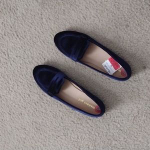 Blue velvet Madden Girl - women’s size loafers slip ons